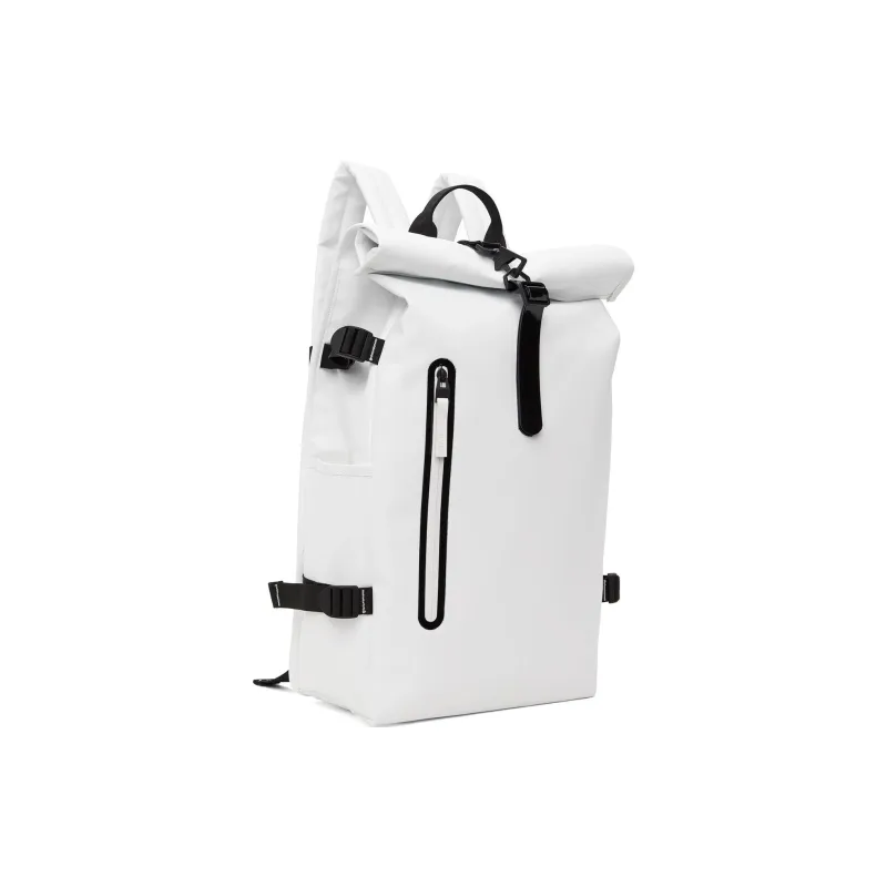 Rains Polyurethane With Canvas Backpack Large Size Unisex White-2