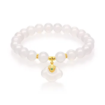 JINLIUFUJIXIANG Chalcedony Jade Bracelets Unisex