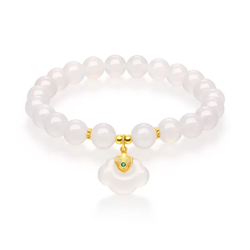 JINLIUFUJIXIANG Chalcedony Jade Bracelets Unisex-0