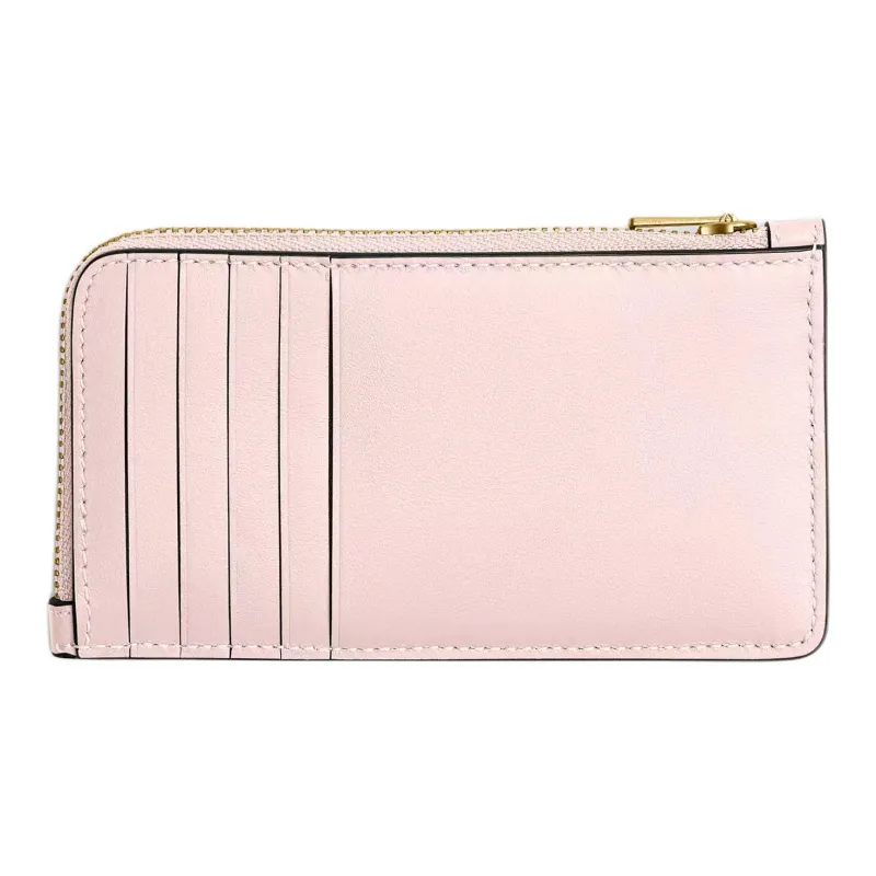 COACH Calfskin Card Holder Mini Women's Blush Color-1