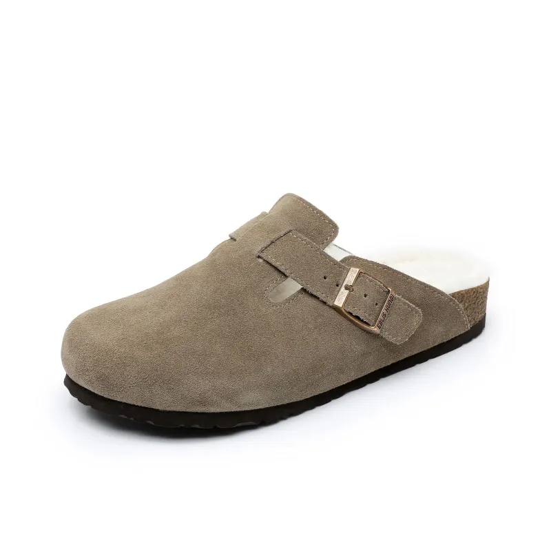 EBLIS HUNGI Cork Sole Slip-Resistant Abrasion-Resistant Wrap-toe Slippers Unisex-26