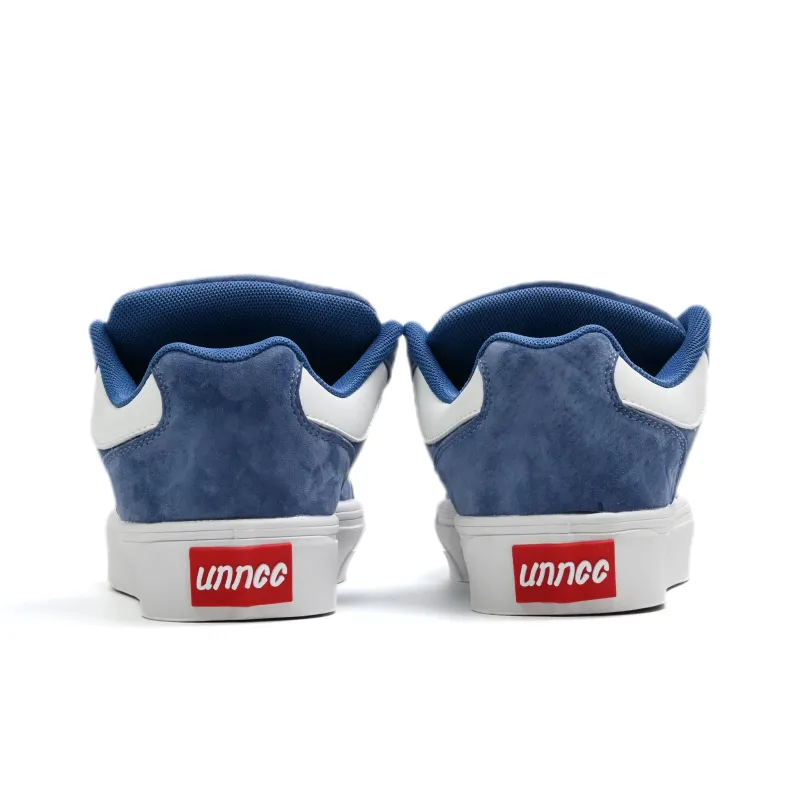 UNNCC Anti Slip Wear Resistant Low Top Skateboard Shoes Unisex Dark Blue-4