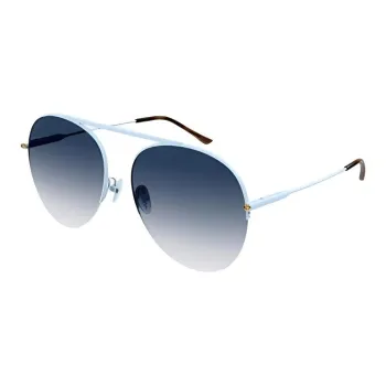 GUCCI Metal Aviator Sunglasses Women's Blue