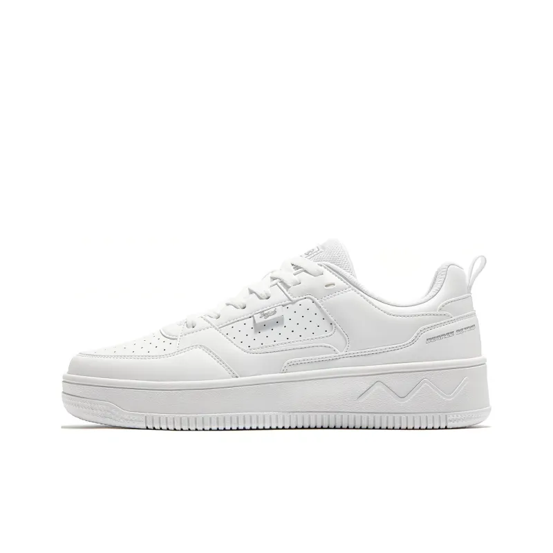 361° Slip Resistant Cushioning Low Top Skateboard Shoes Men's White-0