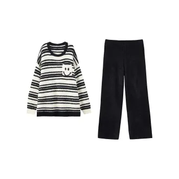 Redu Pajama Set Men's Black White