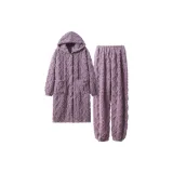 Lilac Sleep Robe Clothing Sets-ALR1120
