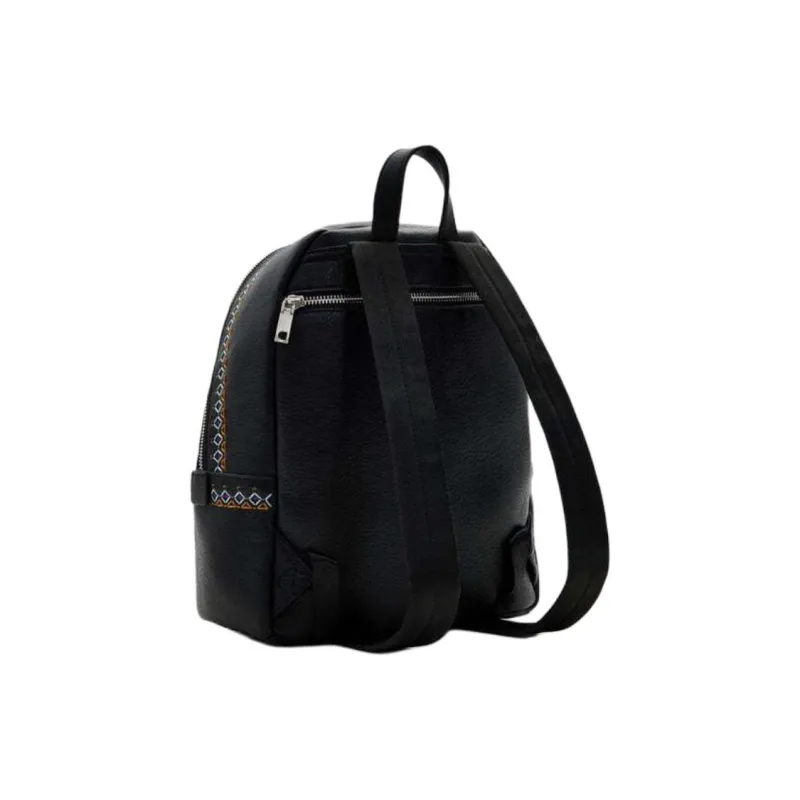 Desigual Polyurethane Backpack Small Size Women's Black-3