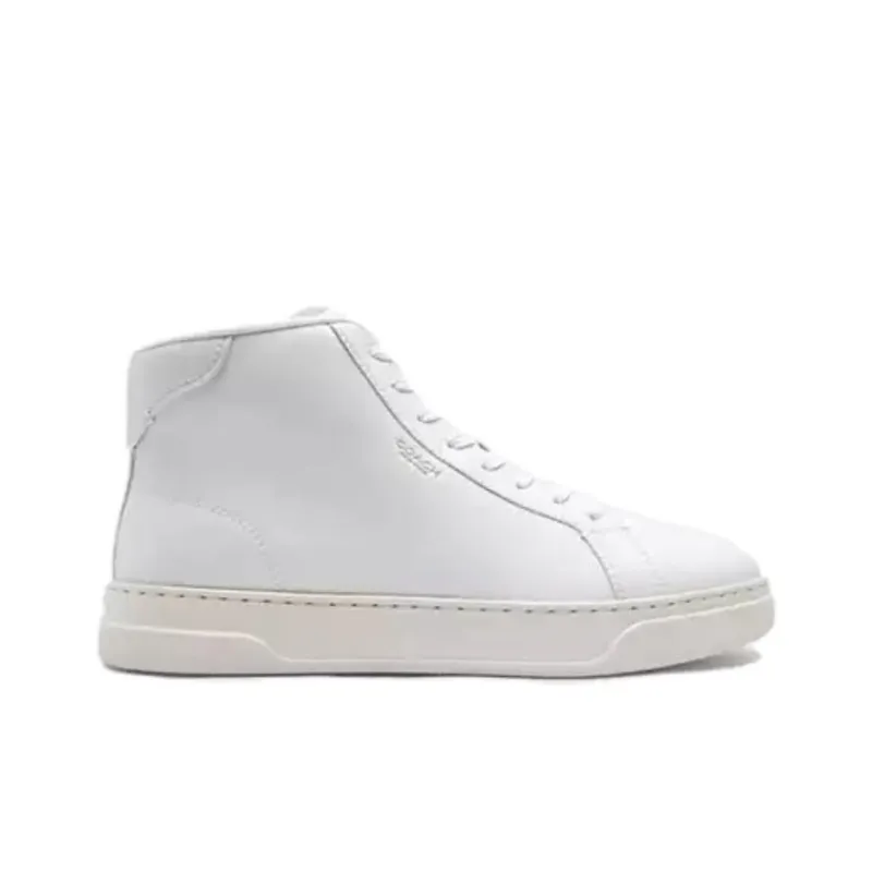 COACH Highline Mid Top Skateboard Shoes Men's White-1