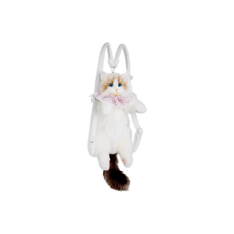 Meow In The Grass Plush Backpack Unisex Multicolor-3