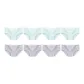 8 Pack (4 White Blue+4 White Purple)
