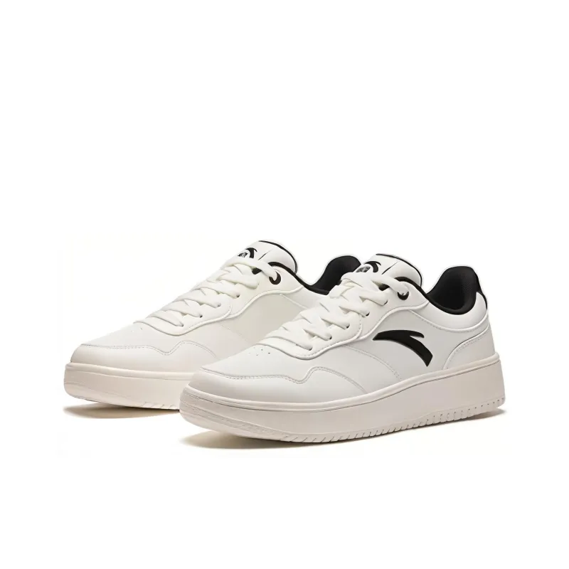 Anta Anti Slip Wear Resistant Low Top Casual Shoes Men's White Black-1