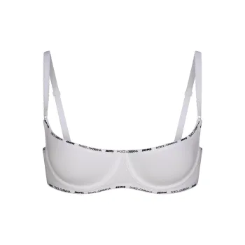 Skims X Dolce&Gabbana Cotton Jersey Unlined Balconette Bra Snow
