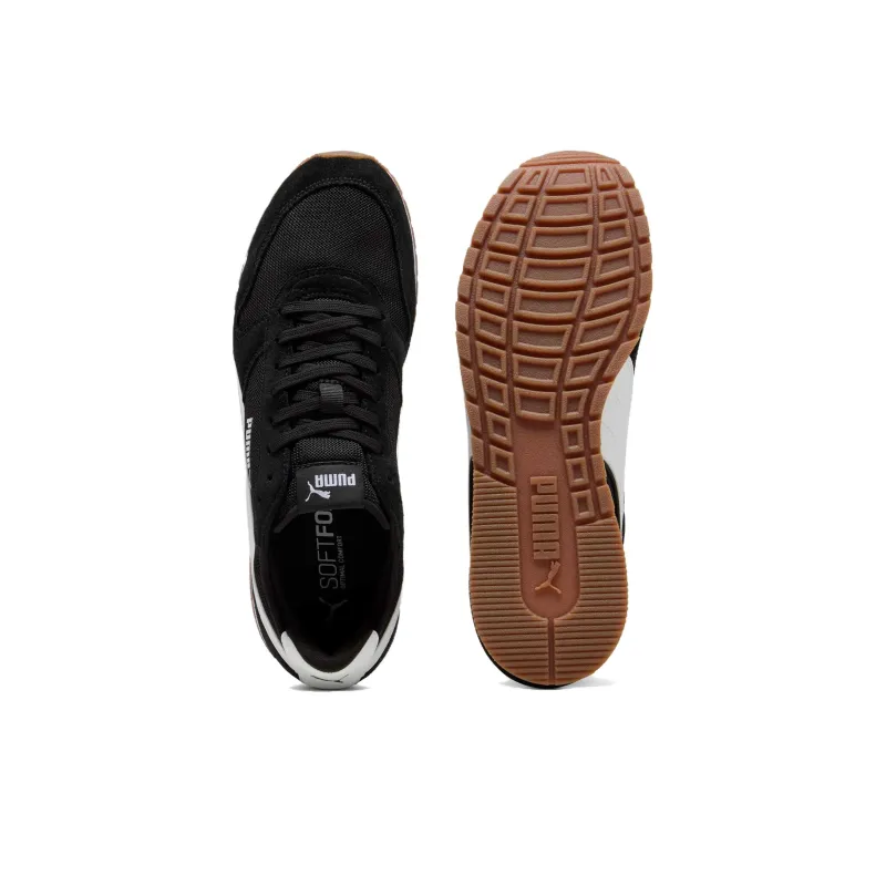 PUMA Anti Slip Wear Resistant Low Top Marathon Running Shoes Men's Black White-3