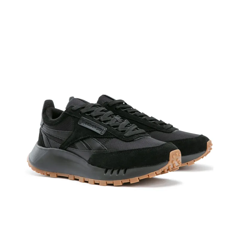 Reebok CL LEGACY W+ Anti Slip And Wear Resistant Height Increasing Low Top Running Shoes Unisex Black Warrior-2