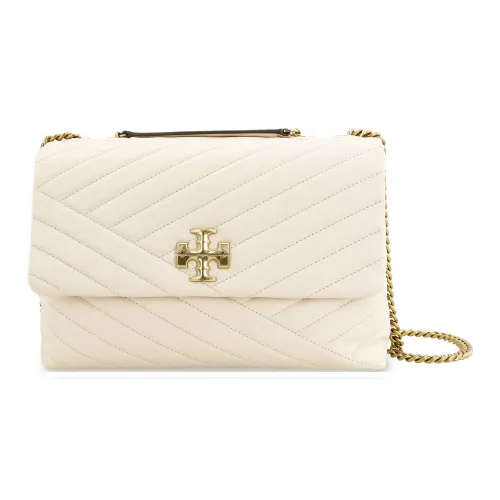 TORY BURCH Kira Chevron Convertible Shoulder Bag New Cream