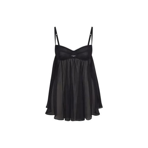 Skims X Dolce&Gabbana Skims Romance Babydoll Dress Onyx