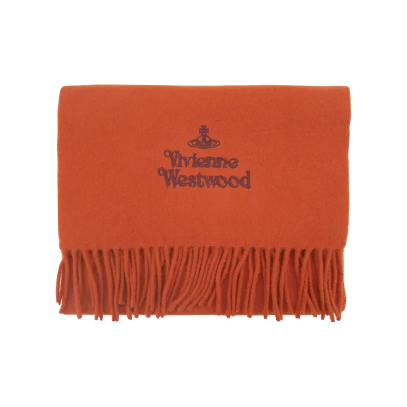 Vivienne Westwood Logo-embroidered Wool Scarf-1