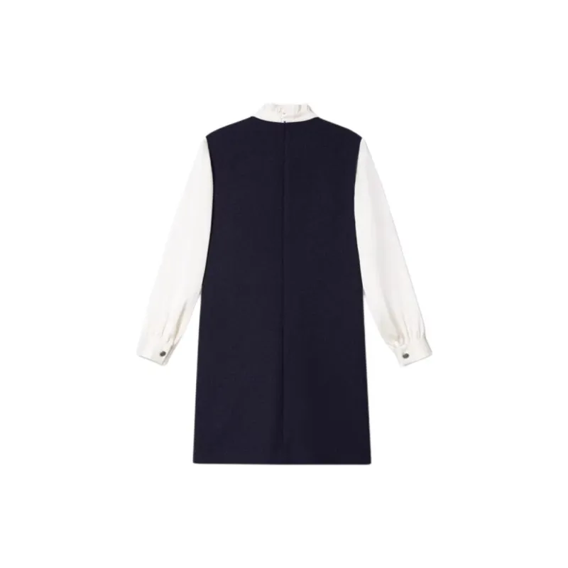 PSALTER Long Sleeved Dress Women's Navy Blue-1
