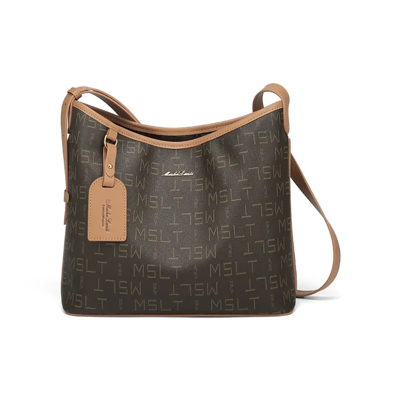 MashaLanti PVC And Synthetic Leather Shoulder Bag Crossbody Bag Women's Coffee With Tea-1