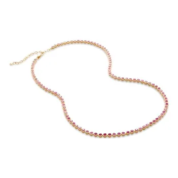 Monica Vinader 925 Sterling Silver Necklaces Women's Pink