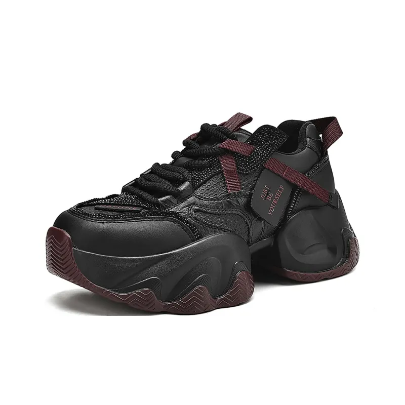 DAPHNE Warm Cushioning Height Increasing Wear-Resistant Lightweight Slip-Resistant Low-Top Chunky Sneakers Women's-16
