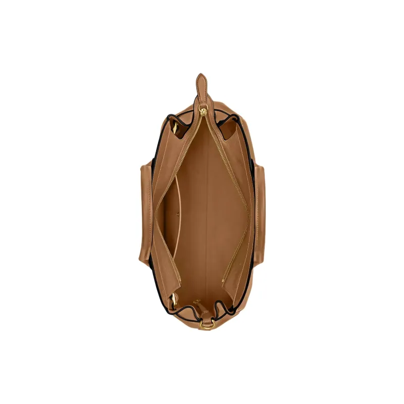 COACH Empire Grain Leather Shoulder Bag, Crossbody Bag, Handbag Large Size Women's Honey Brown-2
