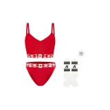 [Fortune Beauty]Solid Color Ribbon Briefs Set