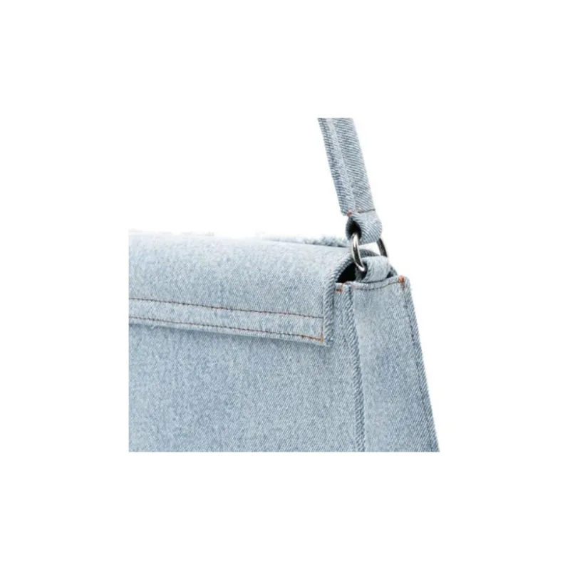 YProject Cotton Shoulder Bag Handbag Shoulder Bag Women's Light Blue-4