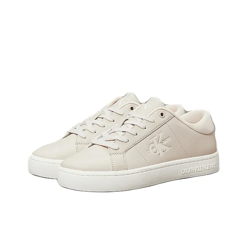 CALVIN KLEIN Low-Top Skateboard Shoes Women's Eggshell Color-2