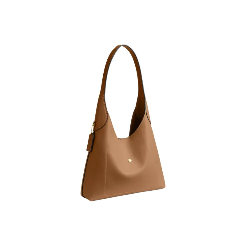COACH Brooklyn Natural Grain Leather Hobo Bag, Handbag, Shoulder Bag Tubas Women's Honey-1