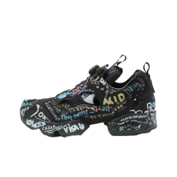 Vetements x Reebok Instapump Fury Slip-Resistant Low-Top Casual Shoes Men's Black Blue
