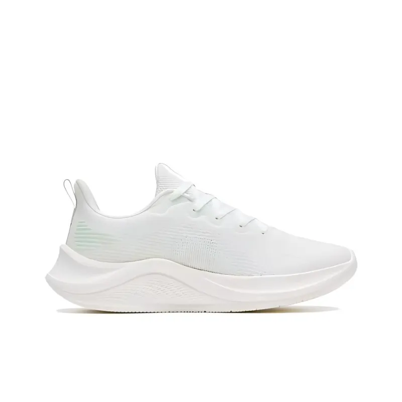 Anta Flyknit Wear resistant And Lightweight Low Top Running Shoes Women's Ivory White-1