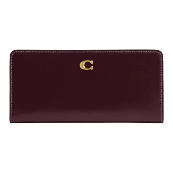 COACH Calfskin Wallet Small Size Women's Melon Red