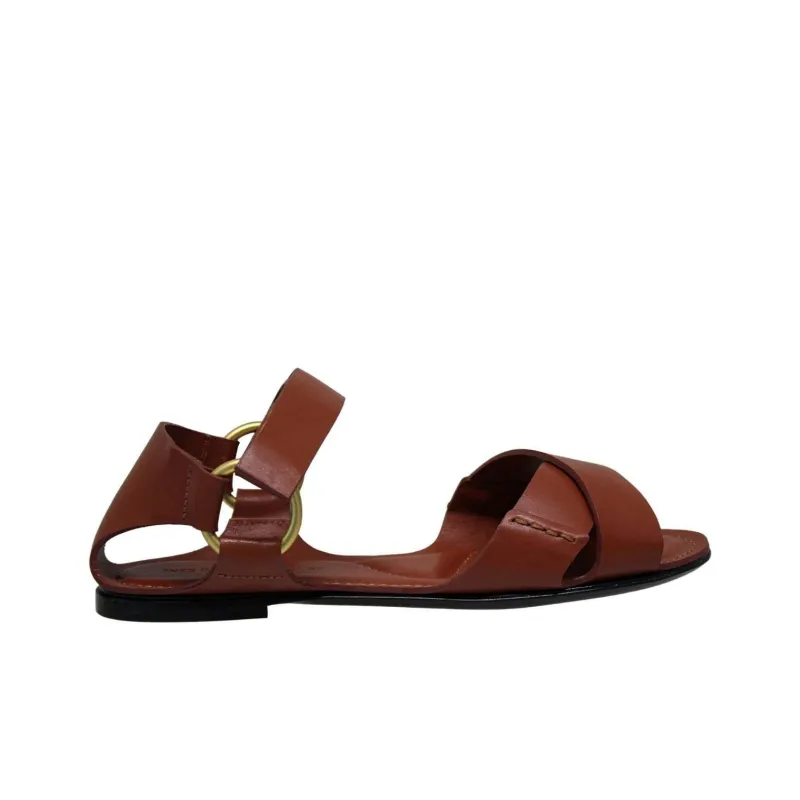 INES DE LA FRESSANGE One Strap Sandals Women's Brown-1