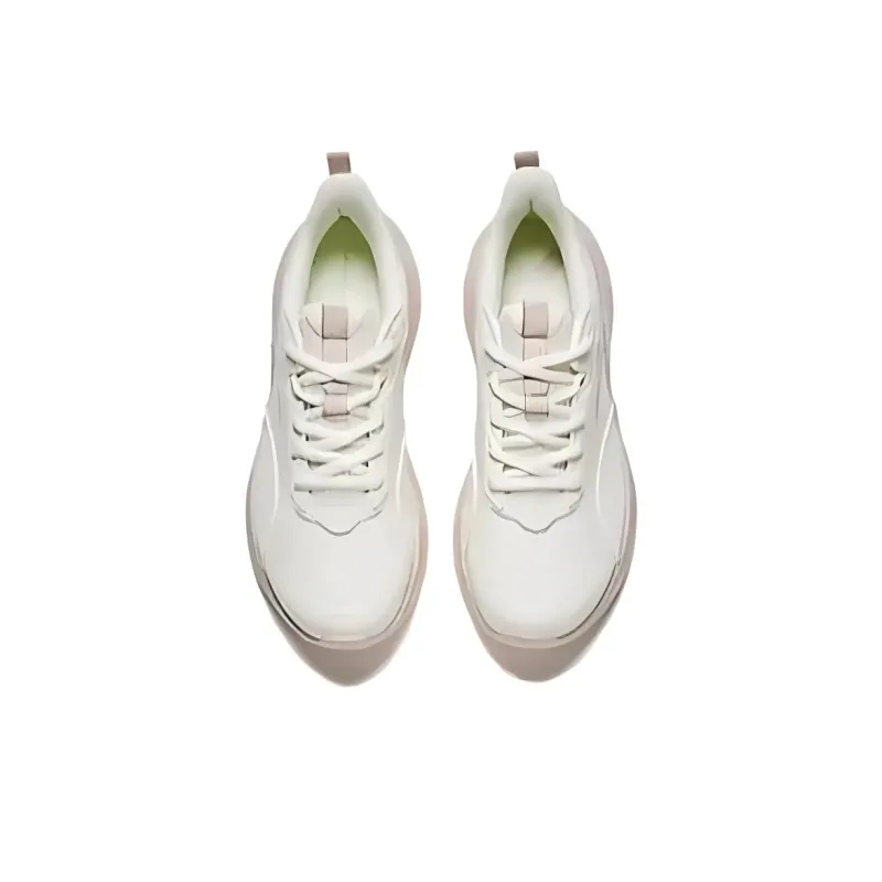 Anta Anti-Slip Wear-Resistant Low-Top Casual Running Shoes Women's White Pink-1