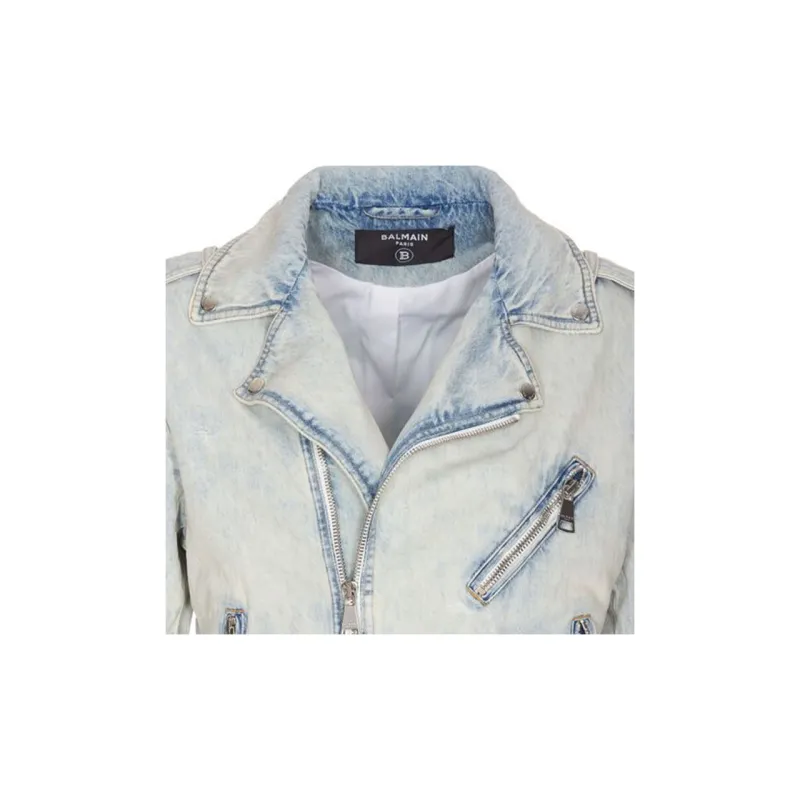 BALMAIN Denim Biker Jacket-2
