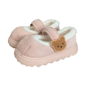 Thin Strips Cotton Slippers Women's, Pink
