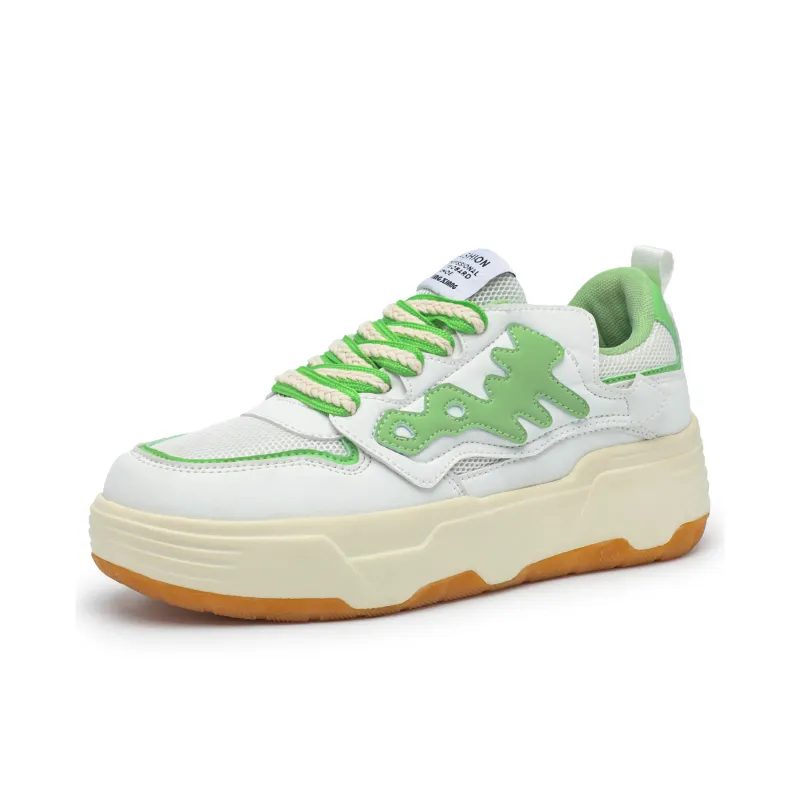 Singing Wear-Resistant Lightweight Height Increasing Low-Top Skateboard Shoes Unisex-9
