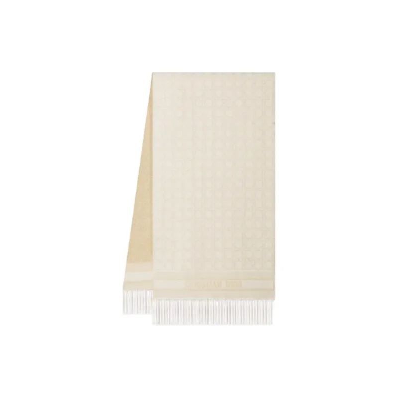 DIOR Cashmere, Wool, Metal Thread, Viscose, Metallic Polyester Knit Scarves Women's Khaki-1