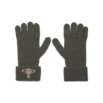 Vivienne Westwood Wool Knit Gloves Unisex Green