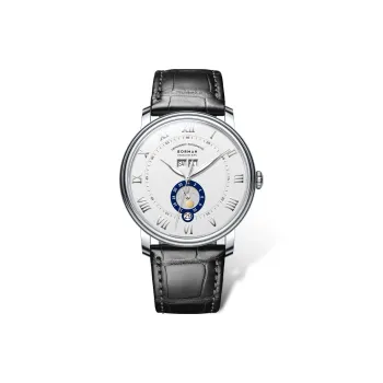 BORMAN Mechanical Movement Cowhide Strap Watch Men's Watches White Dial