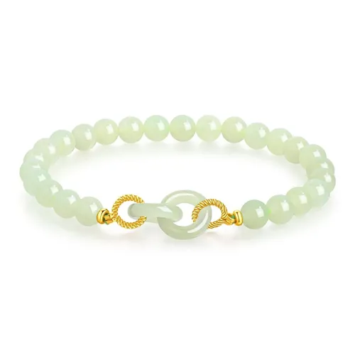 ZOKS Colored Glaze Jade Bracelets Women's