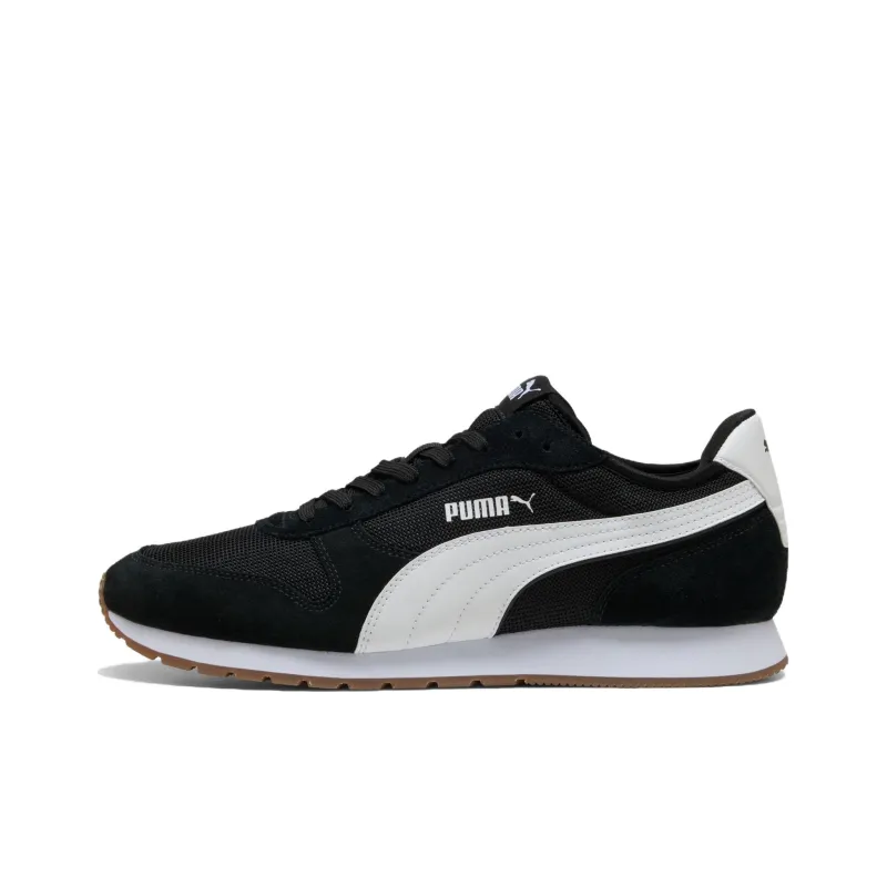 PUMA Anti Slip Wear Resistant Low Top Marathon Running Shoes Men's Black White-0