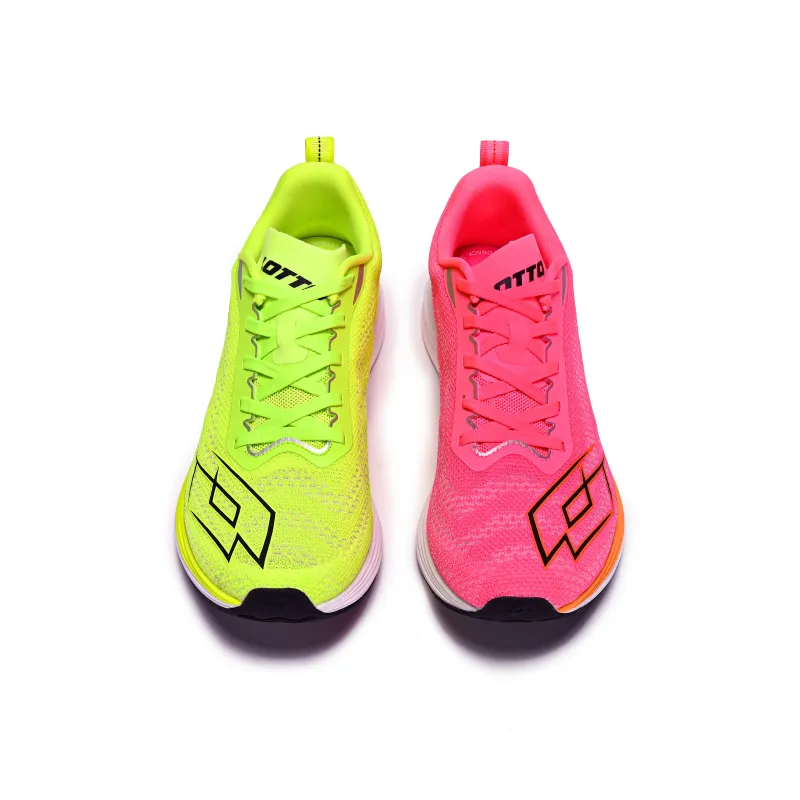LOTTO Cushioning Rebound Wear-Resistant Low-Top Running Shoes Men's Neon Yellow-9