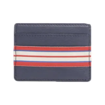 INES DE LA FRESSANGE Calfskin Card Holder Women's Marine Blue