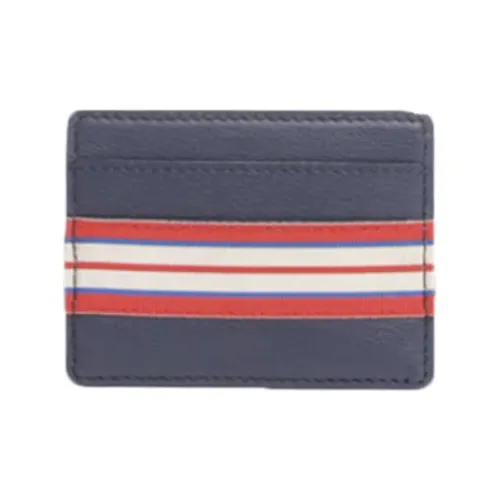 INES DE LA FRESSANGE Calfskin Card Holder Women's Marine Blue