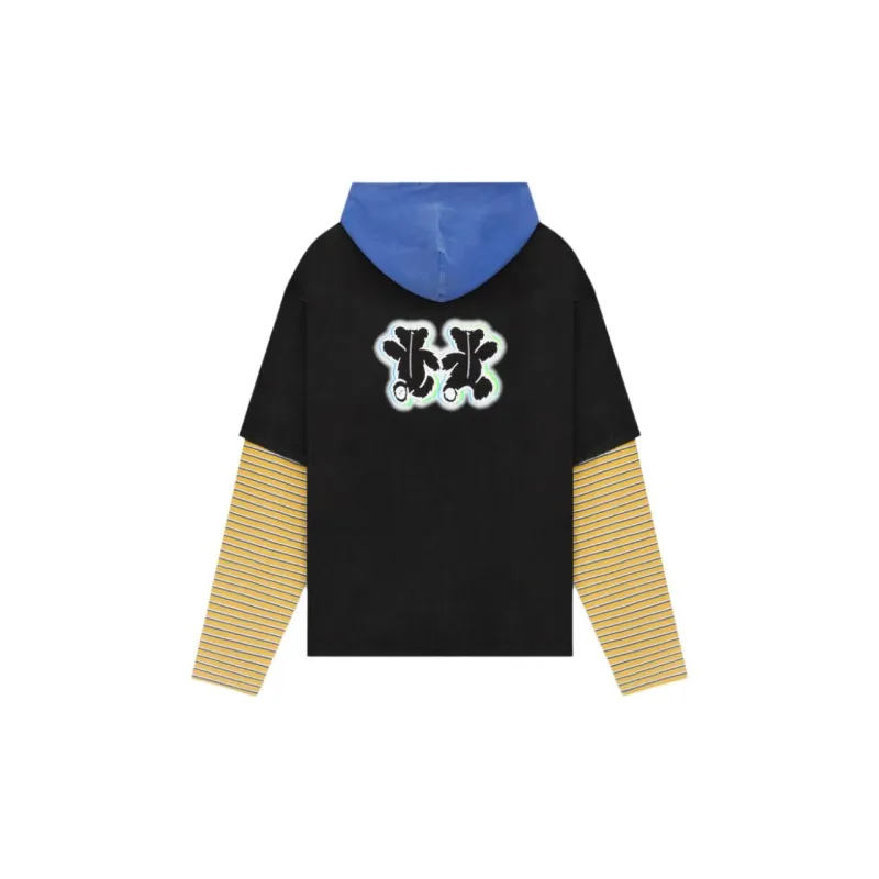 WE11DONE Teddy Twins Layered Hoodie-1