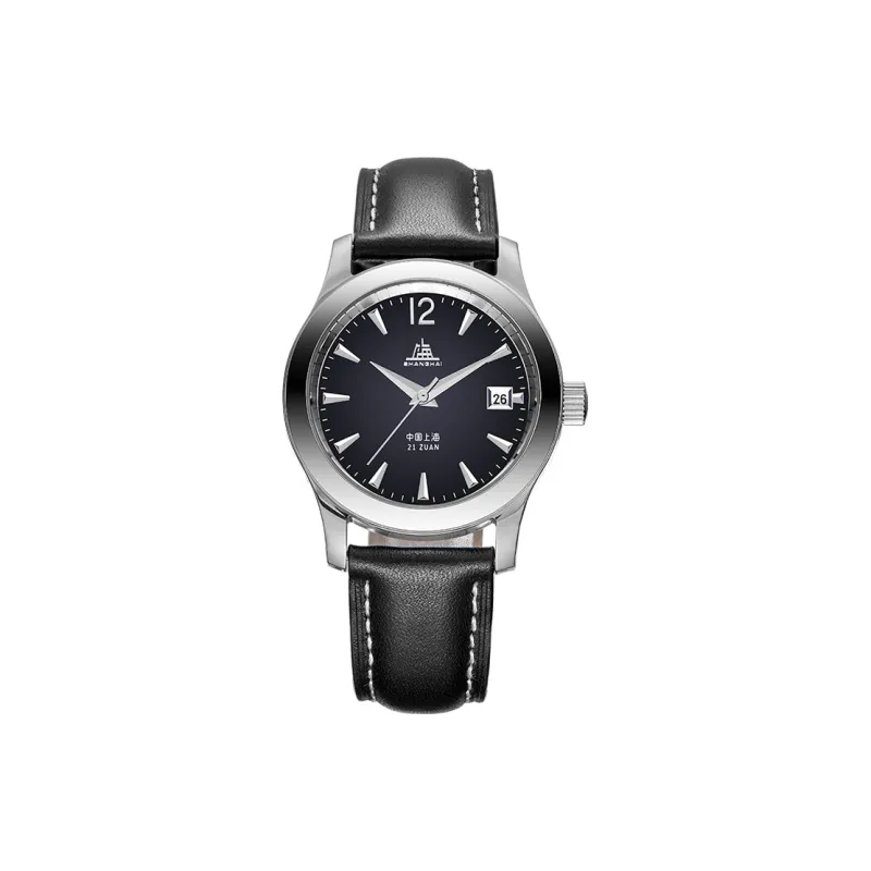 SHANGHAI Tribute Collection Automatic Mechanical Movement Cowhide Strap Men's Watches White Dial-2