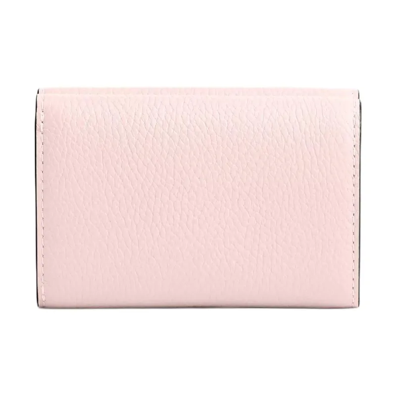 COACH Pebble Leather Wallet Mini Women's Blush Pink-1
