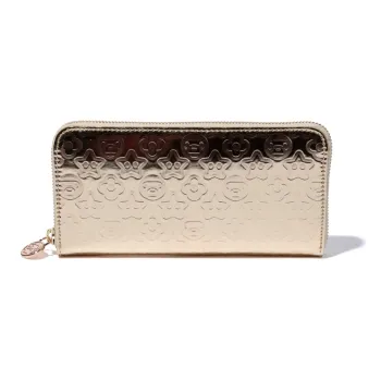 BABY MILO STORE BY A BATHING APE Artificial Leather Wallet Unisex Gold/Silver